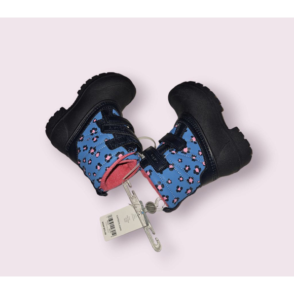 Carter's Deltha Winter Snow Boots Girls Size 8 Baby Toddler Blue Pink NEW - Picture 3 of 12